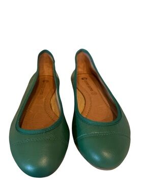 Corso Como Emerald Green Leather Ballet Flats Size 7.5